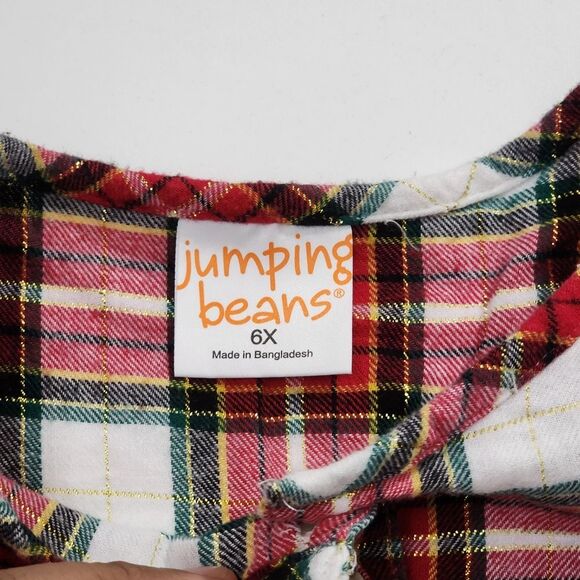 Girls Red Plaid Button Down Tunic Shirt Size 6x NEW without Tags - Picture 3 of 6